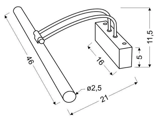 Kinkiet ścienny LED Renoir 8W nowoczesny złoty glamour do salonu i sypialni 46 cm