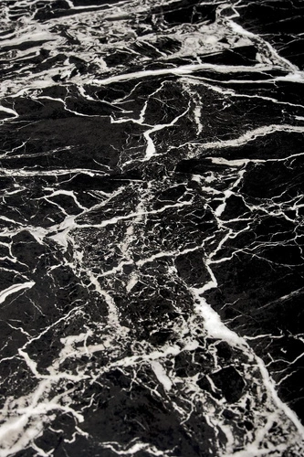 Stół okrągły szklany Amber czarny marmur złoty nowoczesny glamour do jadalni 100 cm Intesi