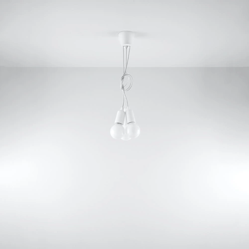 Lampa wisząca Diego 3 biała nowoczesna regulowana do salonu, kuchni lub nad wyspę