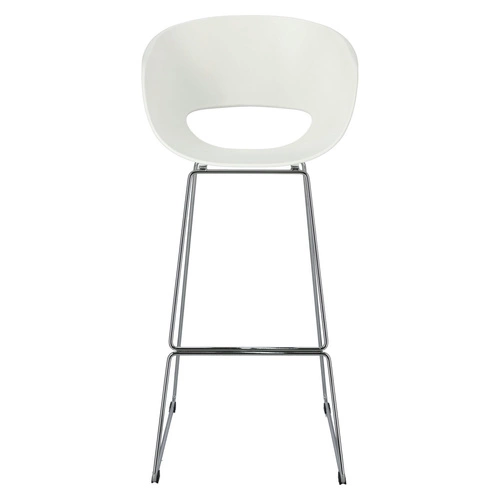 Stołek barowy Shell biały glamour