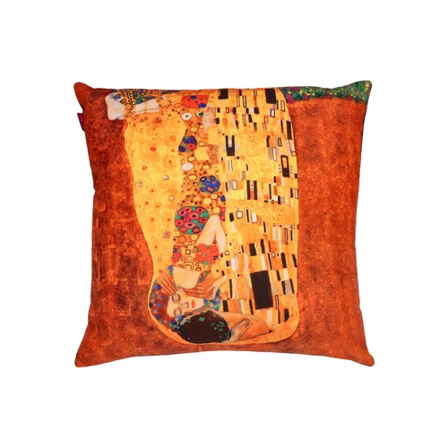 Poduszka dekoracyjna Pocałunek Intesi 40x40 złota do salonu antyalergiczna