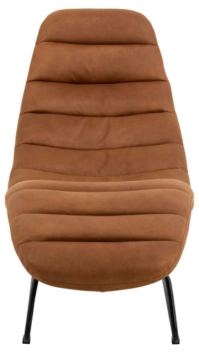 Szezlong Chaplin fotel leżanka do salonu brązowy z ekoskóry nowoczesny Actona