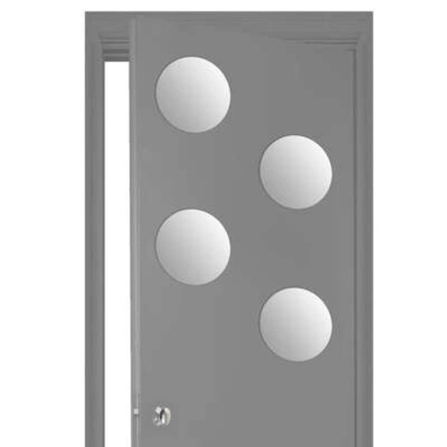 Zestaw 4 luster okrągłych samoprzylepnych 20x20 cm do przedpokoju 5five simply smart