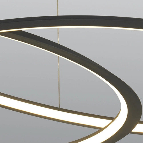 Lampa sufitowa LED Spirello czarna 80 cm nowoczesna do salonu i jadalni Step into Design