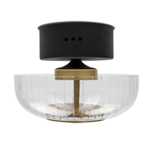 Plafon ledowy Vitrum CW okrągły czarny glamour do salonu i sypialni ALTAVOLA DESIGN