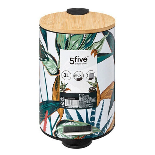 Kosz na śmieci BlackFlora 3l do łazienki i kuchni nowoczesny metalowy soft close multikolor