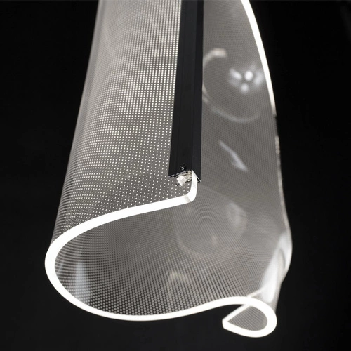 Lampa wisząca LED Cortina no. 1 nowoczesna transparentna do salonu i jadalni regulowana