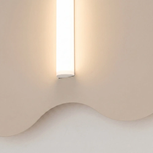 Kinkiet ścienny KLOVER beżowy nowoczesny LED do salonu 66 cm