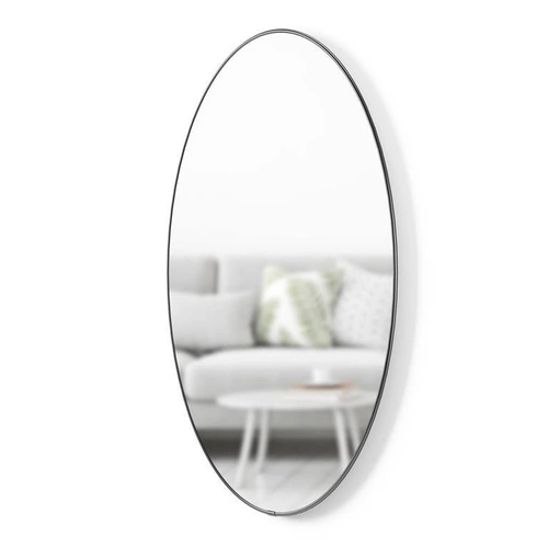 Lustro owalne wiszące Hubba Umbra 92x62 nowoczesne lustro do przedpokoju na ścianę