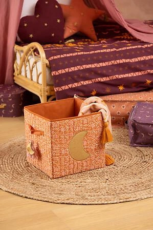 Atmosphera Nomade pudełko materiałowe do regału 29x29 pomarańczowe do garderoby i zabawek