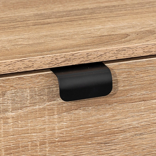 Szafka na buty Aliaj 3-drzwiowa wysoka, loftowa naturalna i czarna do przedpokoju 5five