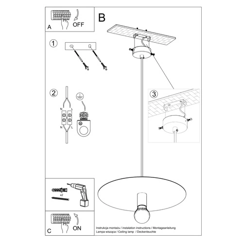 Lampa wisząca FLAVIO czarna nowoczesna do salonu kuchni jadalni metalowa 40 cm