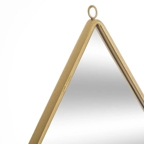 Lustro Goutte nieregularne do przedpokoju w złotej ramie 28x39 cm Atmosphera