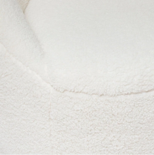 Fotel kubełkowy Romi bouclé biały do salonu skandynawski łatwoczyszczący Atmosphera