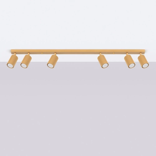 Plafon KARBON 6L złoty