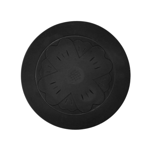 Korek do zlewu silikonowy czarny Intesi nowoczesny uniwersalny do kuchni i łazienki 6 cm