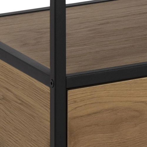 Szafka RTV Seaford z szufladami dąb/czar