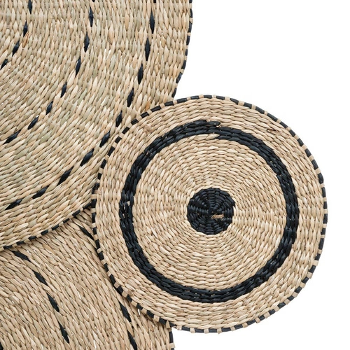 Dekoracja ścienna boho Isaure Atmosphera z juty i metalu 115 cm ozdoba na ścianę do salonu