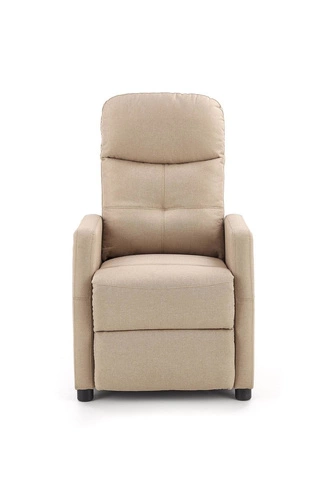 Fotel rozkładany do salonu Dativo beżowy nowoczesny tapicerowany z funkcją spania Intesi