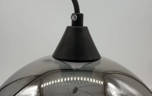 Lampa wisząca kula LOVE BOMB szklana szara regulowana do salonu i nad stół 25 cm Step into Design