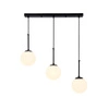 Lampa wisząca Pompei czarny 3x40W E27  klosz biały