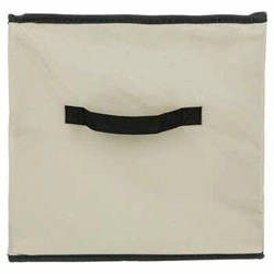 Pudełko materiałowe składane Woven 31x31cm beżowe do regału Kallax z uchwytem 5five