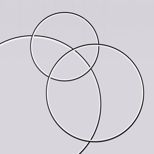 Nowoczesna lampa wisząca LED RIO 3 czarna do salonu i jadalni 3-punktowa Thoro