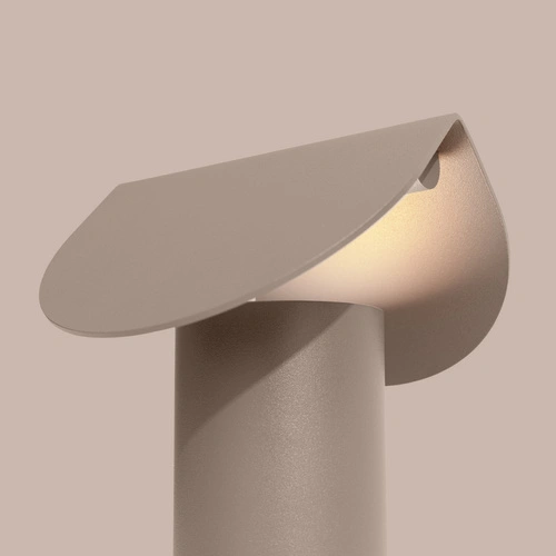 Lampa biurkowa LED BISCUIT taupe nowoczesna aluminiowa na biurko