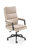 Fotel biurowy ergonomiczny Nurah beżowy nowoczesny z podłokietnikami na kółkach TILT