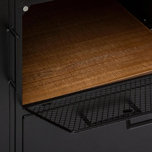 Komoda Cierna czarna industrialna na nóżkach 80 cm do salonu i sypialni Atmosphera