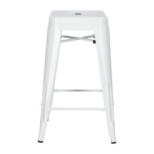Hoker metalowy Paris 66 cm biały bez oparcia industrialny do wyspy kuchennej D2.DESIGN