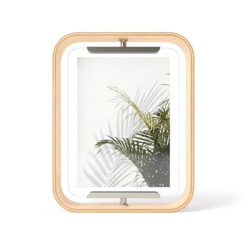 Ramka na zdjęcia 13x18 stojąca drewniana obrotowa Bellwood Umbra skandynawska na biurko