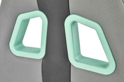 Fotel gamingowy ergonomiczny Space szary fioletowy obrotowy z regulacją do biurka Intesi