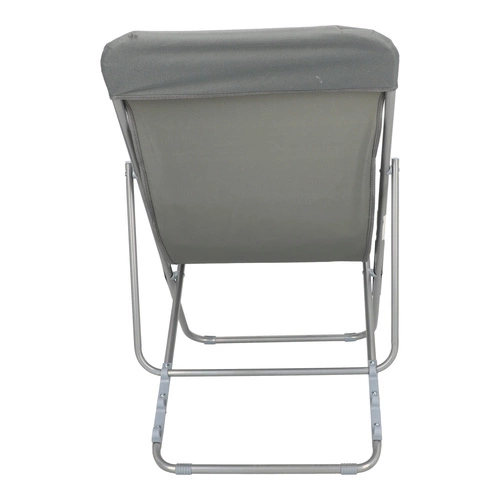 Leżak ogrodowy Setuba szary składany regulowany nowoczesny metalowo-tkaninowy 5five simply smart