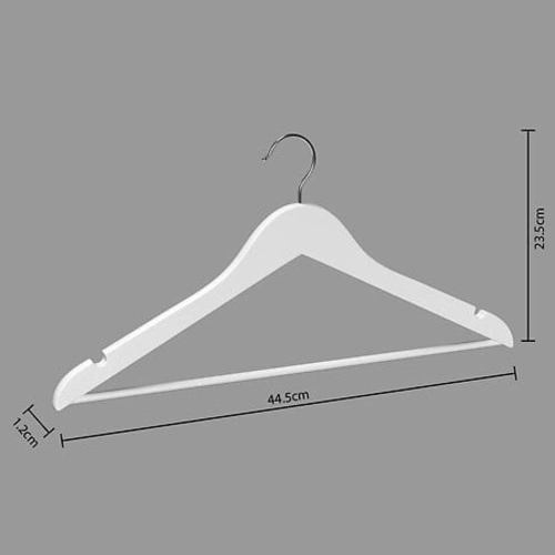 5five simply smart zestaw 5 białych drewnianych wieszaków na ubrania do szafy garderoby