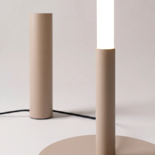 TRANG lampa stojąca LED do salonu nowoczesna taupe 3000K