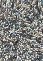 Dywan shaggy Flamenco niebieski 160x230 wełniany do salonu nowoczesny łatwy w czyszczeniu