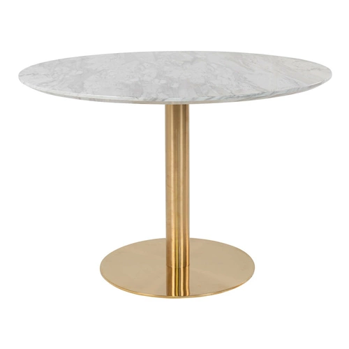 Stół Bolzano 110cm marmur/ złoty