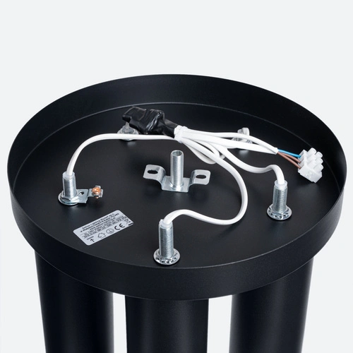 Plafon sufitowy nowoczesny LAGOS 5P czarny stalowy do salonu i sypialni SOLLUX