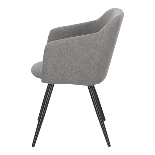 Krzesło tapicerowane Molto szare z podłokietnikami do jadalni i salonu nowoczesne