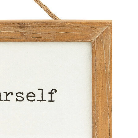 Dekoracja ścienna Yona Atmosphera biało-naturalna klasyczna ozdoba na ścianę do salonu 38x15 cm