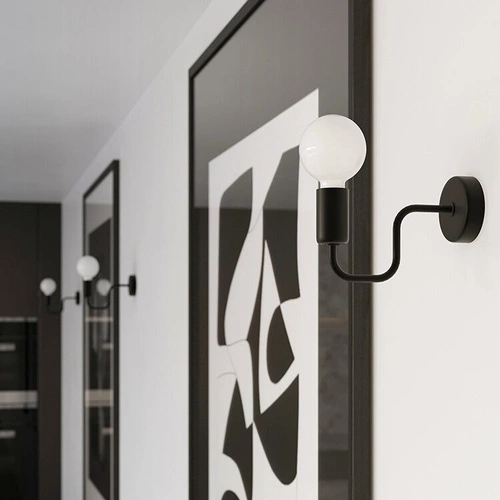 Żyrandol loftowy VECTOR 8 czarny lampa sufitowa do salonu jadalni lub sypialni