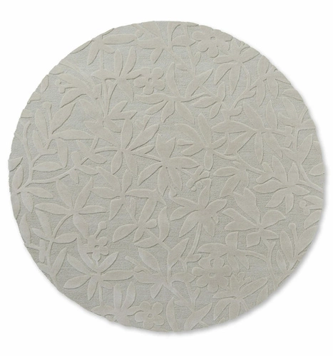 Dywan okrągły wełniany Cleavers 200x200cm beżowy do salonu nowoczesny ręcznie tkany