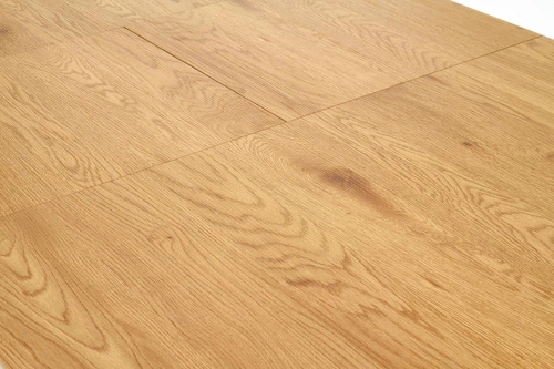 Stół rozkładany do jadalni Itala 160-200 cm loftowy dąb złoty z czarnymi nogami Intesi