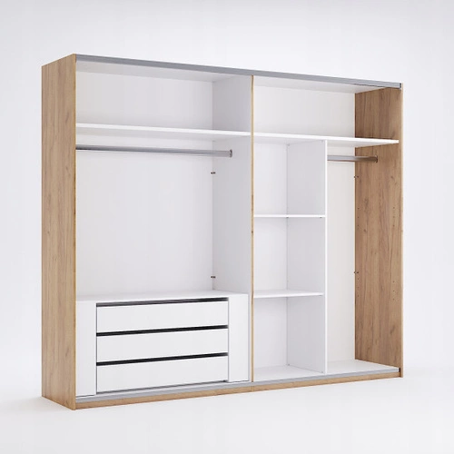 Komoda biała z szufladami Intesi 97 cm nowoczesna do szafy i sypialni