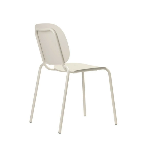 Krzesło metalowe białe Si-Si SCAB Design nowoczesne do ogrodu i na taras sztaplowane