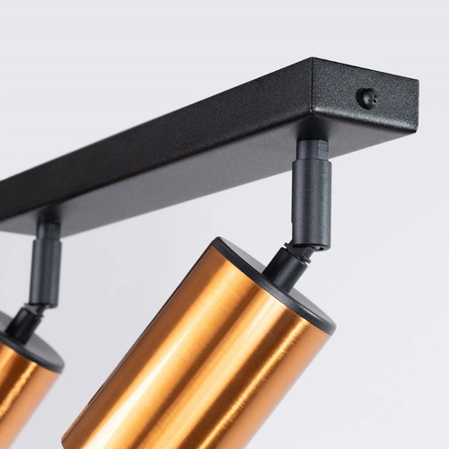 Plafon sufitowy WINX 2 czarny miedź nowoczesny metalowy do salonu i sypialni SOLLUX