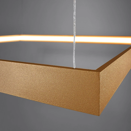 Żyrandol LED Nelya M złoty nowoczesny do salonu i nad stół industrialny 80 cm