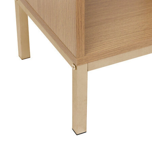 Regał na książki Tasso naturalny nowoczesny stojący z półkami do salonu 5five simply smart