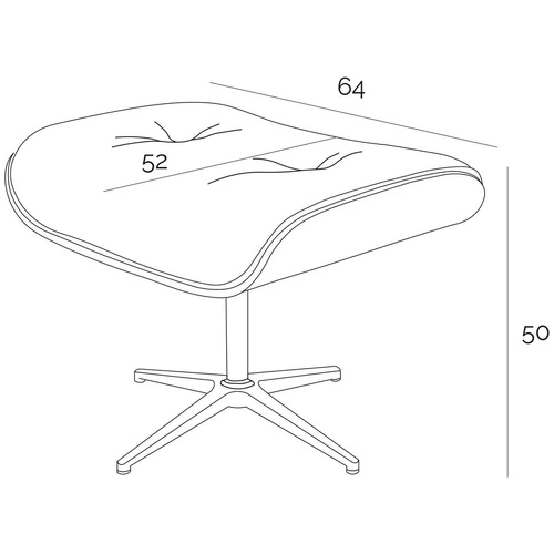 Pufa VIP Exclusive Home czarna skóra naturalna pikowana do salonu i biura nowoczesna D2.DESIGN